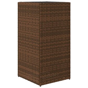 Plantenbakken 2 st 40x40x80 cm poly rattan bruin 8