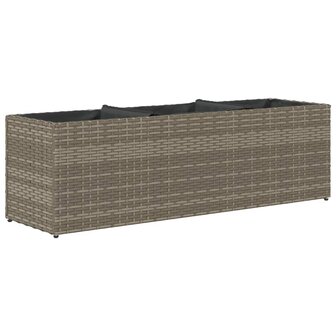 Plantenbakken met 3 potten 2 st 105x30x32 cm poly rattan grijs 8