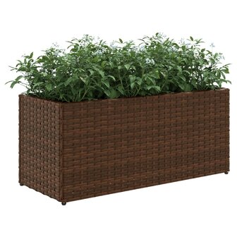 Plantenbakken met 2 potten 2 st 72x30x32 cm poly rattan bruin 4