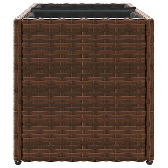 Plantenbakken met 2 potten 2 st 72x30x32 cm poly rattan bruin 7