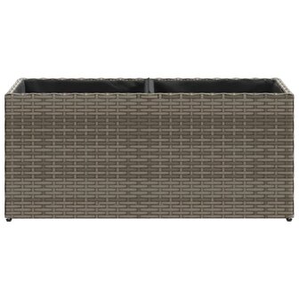 Plantenbakken met 2 potten 2 st 72x30x32 cm poly rattan grijs 6