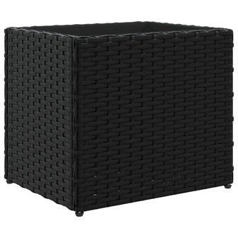 Plantenbakken 2 st 36x30x32 cm poly rattan zwart 5