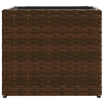 Plantenbakken 2 st 36x30x32 cm poly rattan bruin 6