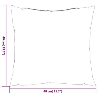 Bankkussens 4 st 40x40 cm stof grijs 8