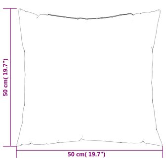 Bankkussens 4 st 50x50 cm stof zwart 8