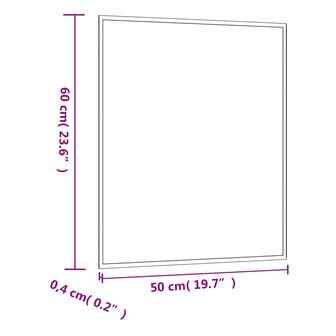 Wandspiegel 50x60 cm rechthoekig glas 6