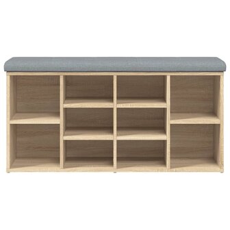 Schoenenbank 102x32x50 cm bewerkt hout sonoma eikenkleurig 5