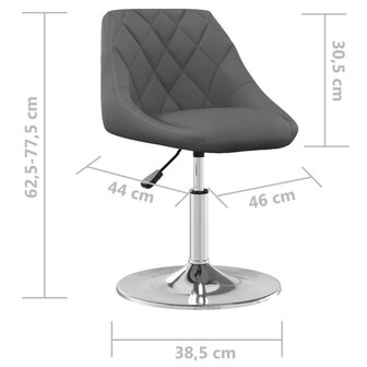 Eetkamerstoelen draaibaar 4 st fluweel donkergrijs 8