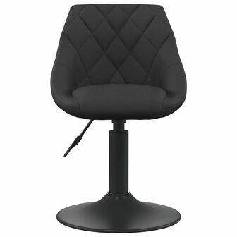 Eetkamerstoelen 6 st draaibaar fluweel zwart 3