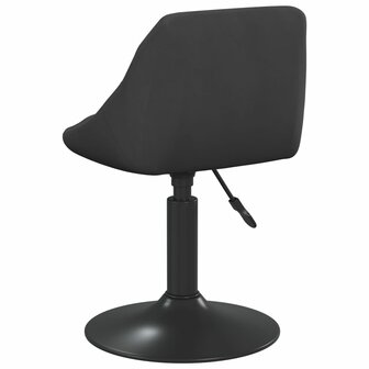 Eetkamerstoelen 6 st draaibaar fluweel zwart 5