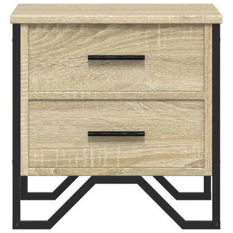 Nachtkastjes 2 st 40x41x40 cm bewerkt hout sonoma eikenkleurig 5