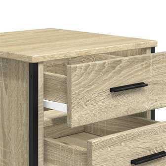 Nachtkastjes 2 st 40x41x40 cm bewerkt hout sonoma eikenkleurig 9