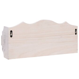 Wandkapstok 50x10x23 cm hout wit 4