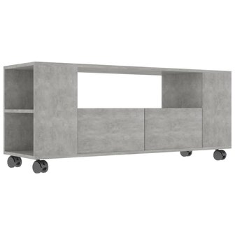 Tv-meubel 120x35x48 cm bewerkt hout betongrijs 2