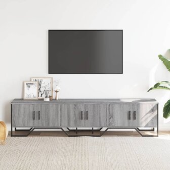 Tv-meubel 180x34x41 cm bewerkt hout grijs sonoma eikenkleurig 3