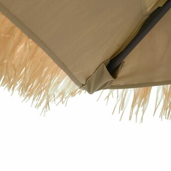 Parasol met stalen paal 324x324x247 cm bruin 9