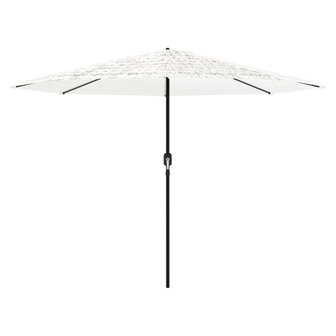 Parasol met stalen paal 388x388x248 cm wit 3