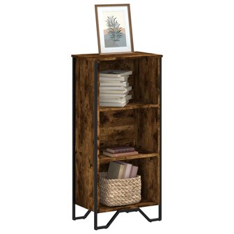 Boekenkast 50x31x106 cm bewerkt hout gerookt eikenkleurig 1