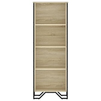 Boekenkast 50x31x137,5 cm bewerkt hout sonoma eikenkleurig 4