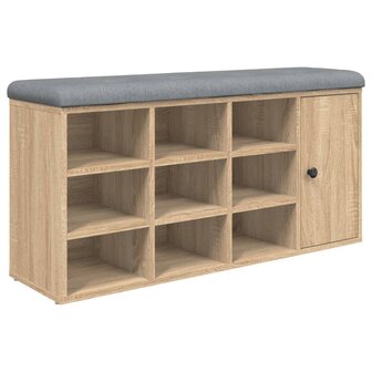 Schoenenbank 102x32x50 cm bewerkt hout sonoma eikenkleurig 2