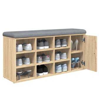 Schoenenbank 102x32x50 cm bewerkt hout sonoma eikenkleurig 4