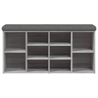 Schoenenbank 102x32x50 cm bewerkt hout grijs sonoma eikenkleur 5