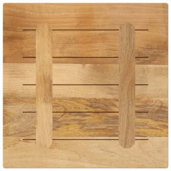 Tafelblad vierkant 40x40x2,5 cm massief ruw mangohout 5