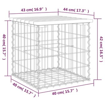 Tuinbank schanskorfontwerp 43x44x42 cm massief douglashout 8