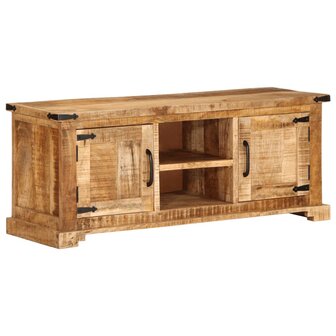 Tv-meubel 110x35x45 cm massief ruw mangohout 1