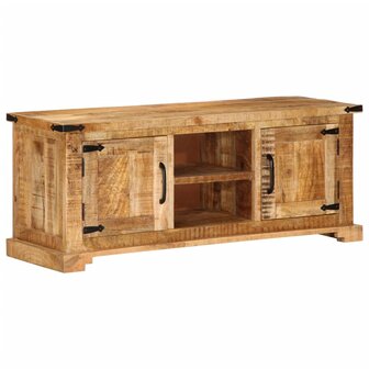 Tv-meubel 110x35x45 cm massief ruw mangohout 3