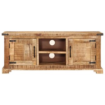 Tv-meubel 110x35x45 cm massief ruw mangohout 4