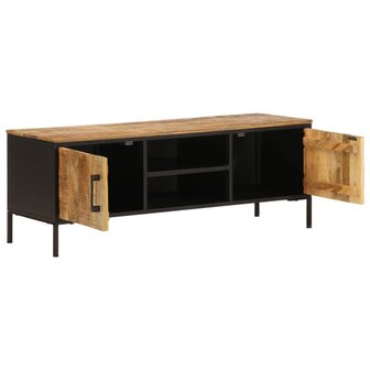 Tv-meubel 110x35x40 cm massief ruw mangohout 5