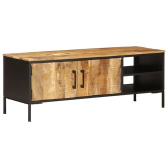 Tv-meubel 110x35x40 cm massief ruw mangohout 2