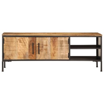 Tv-meubel 110x35x40 cm massief ruw mangohout 4