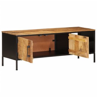 Tv-meubel 110x35x40 cm massief ruw mangohout 5