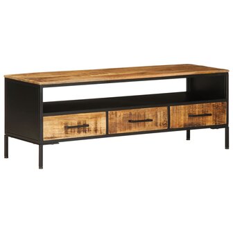 Tv-meubel 110x35x40 cm massief ruw mangohout 2