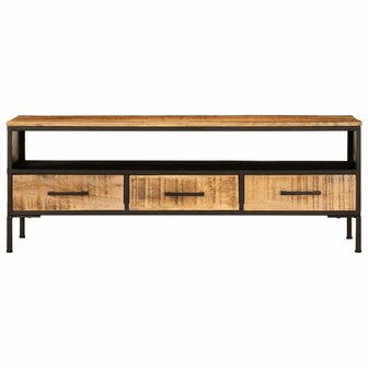 Tv-meubel 110x35x40 cm massief ruw mangohout 4