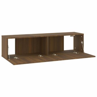 Tv-wandmeubel 120x30x30 cm bewerkt hout bruin eikenkleur 7