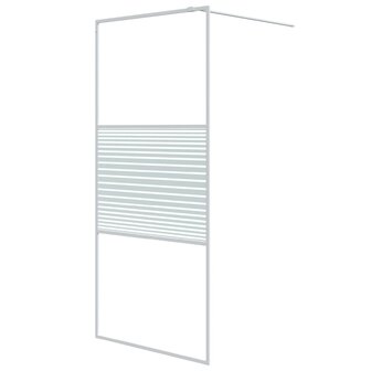 Inloopdouchewand 90x195 cm transparant ESG-glas wit 2