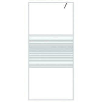 Inloopdouchewand 90x195 cm transparant ESG-glas wit 3