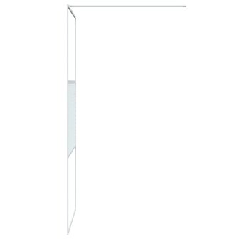 Inloopdouchewand 90x195 cm transparant ESG-glas wit 4