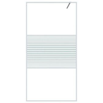 Inloopdouchewand 100x195 cm transparant ESG-glas wit 3