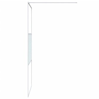 Inloopdouchewand 100x195 cm transparant ESG-glas wit 4