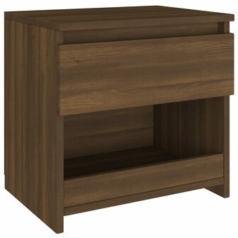 Nachtkastjes 2 st 40x30x39 cm bewerkt hout bruin eikenkleur 4