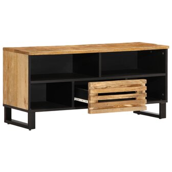 Tv-meubel 100x34x46 cm massief ruw mangohout 3