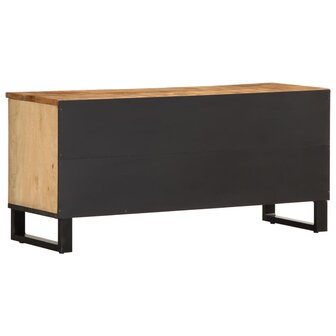 Tv-meubel 100x34x46 cm massief ruw mangohout 5