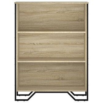 Boekenkast 80x31x106 cm bewerkt hout sonoma eikenkleurig 4