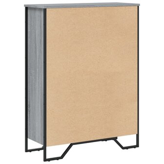 Boekenkast 80x31x106 cm bewerkt hout grijs sonoma eikenkleurig 6