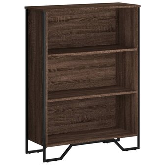 Boekenkast 80x31x106 cm bewerkt hout bruin eikenkleurig 2