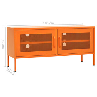 Tv-meubel 105x35x50 cm staal oranje 9